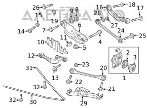 Rear wishbone trim right Audi A5 F5 17-