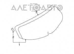 Rear glass of the trunk door Nissan Murano z50 03-08