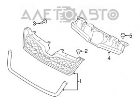 Radiator grill lower Subaru Forester 14-16 SJ 2.0 prerest