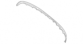Molding lip rear bumper Mercedes GLC 43 17-22 black