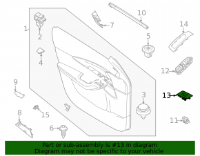 Mazda CX-30 2023 front right window control trim, glossy, scratches