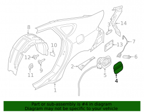 Fuel filler flap Ford Fusion mk5 13-20