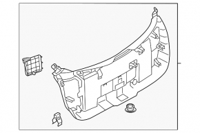 Lower trunk door trim Mazda CX-30 20-25 black, without electrics