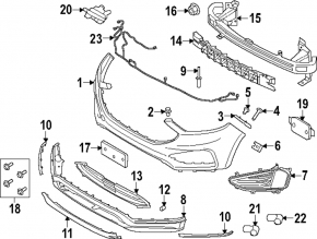 Ford Edge 19 Front Bumper Absorber - Broken