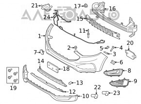 Ford Edge 19 Front Bumper Absorber - Broken