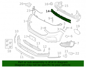 Ford Edge 19- Front Bumper Absorber