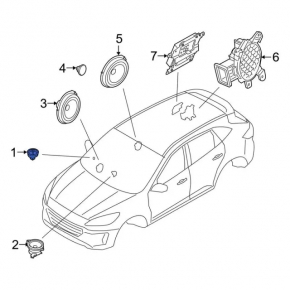 Front Panel Tweeter Left Ford Escape MK4 20-