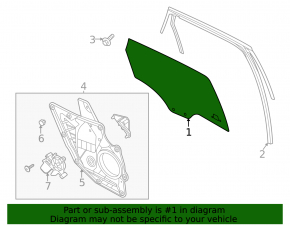 Glass door rear right Ford Escape MK4 20-21