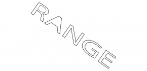 The RANGE emblem on the hood of the Land Rover Range Rover Sport 13-22 is chrome.