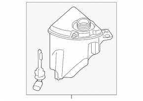 Expansion tank for BMW 5 F10 11-16 3.0T N55 without cap