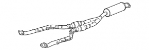 Lexus IS250 IS350 06-13 exhaust pipe with catalytic converter