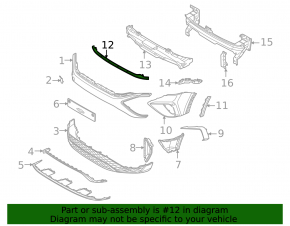 Front bumper center mount for VW Taos 22-25