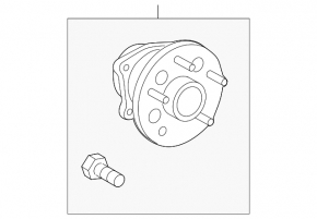 Rear right hub Toyota Sienna 11-20 AWD