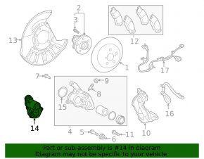Rear left brake disc cover Toyota Avalon 19-22