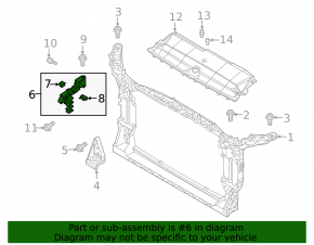 Upper left headlight mount Audi A6 C8 19-