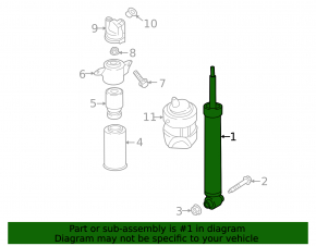Rear left shock absorber Audi Q7 20-26 electric
