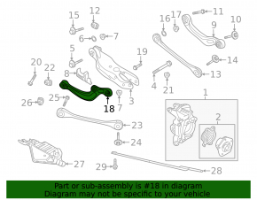 Lower rear right front transverse control arm Audi A8 19-25 AWD