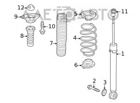 Rear shock absorber left Honda Civic XI FE/FL 22-