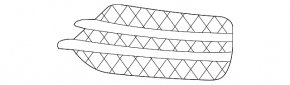 Left bumper grille VW Tiguan 12-17 rest without PTF AVTM