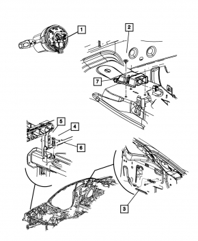 SRS airbag module computer airbags Dodge Challenger 15-18 5.7, 6.4