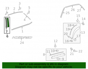 Door trim side rear left Lexus NX200t NX300 NX300h 15-21 front