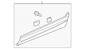 Lower rear left door trim for Honda Passport 19-25