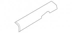Nissan Rogue 14-20 black front right inner door sill plate