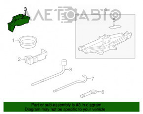 Foam plastic for tool left Honda CRZ 11-16