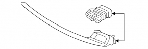 Right dashboard air vent deflector for Kia Optima 16-20 with graphite trim, scratches