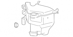 Lexus GX470 03-09 washer reservoir without filler neck and sensor