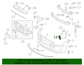 Front bumper grille right Hyundai Elantra AD 19-20