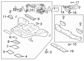 Ceiling light front Subaru Impreza 17-18 GK under eyesight