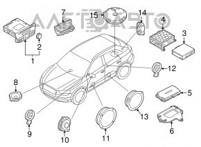 Monitor, display, navigation Audi Q3 8U 15-18 6"