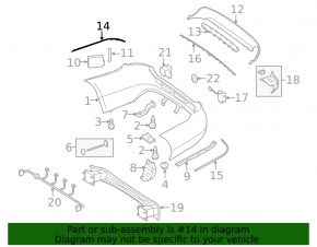 Right rear bumper molding Mercedes E-class W212 10-13