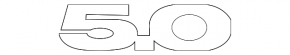 Emblem inscription 5.0 wing right Ford Mustang mk6 15-23 GT
