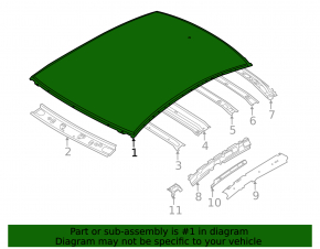 Metal roof for Mazda 6 14-21 without antenna hatch