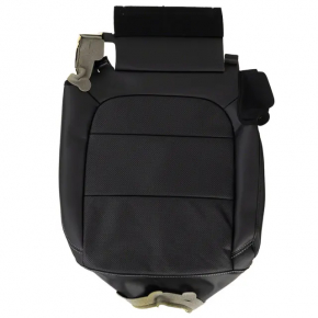 Rear seat cushion trim, 2nd row, right, Ford Escape MK4 20-26, black leather with perforation, hybrid, broken fastener