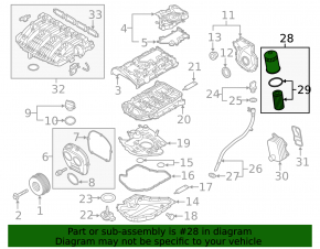Oil filter housing cover for Audi A3 8V 15-16 1.8T, 2.0T