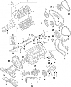 Oil pump for the Audi A8 13-18 4.0 engine