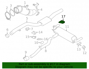 Muffler tip left BMW 5 G30 17-23 3.0T black