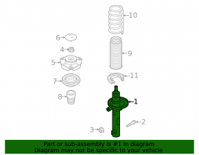 Front left shock absorber Volkswagen ID.4 21-25 RWD