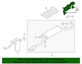 Muffler rear part with barrel Kia Sorento 14-15 3.3