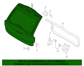 Boot door bare Volvo XC90 16-22