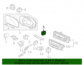Parking assistant button Honda Accord 13-17
