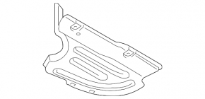 Rear right underbody protection VW CC 13-17 rest