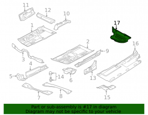 Rear right underbody protection VW CC 13-17 rest