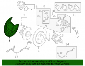 Brake Disc Cover Rear Left Honda Insight 19-22