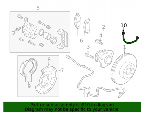 Rear right brake hose for Nissan Juke 11-17