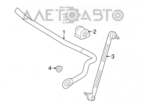 Front stabilizer link right Toyota Prius V 12-17 CTR