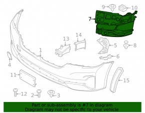 Left fog light bracket for BMW 5 G30 21-23 Basis
